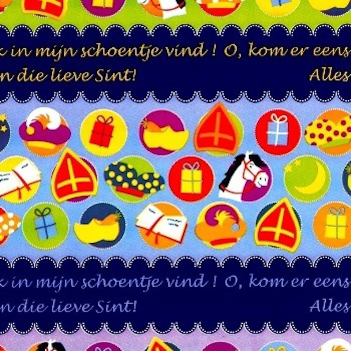 Cadeaupapier Sint - print 7 - 50cm - 200m - 70gr | Winkelrol / Toonbankrol / Geschenkpapier / Kadopapier / Inpakpapier